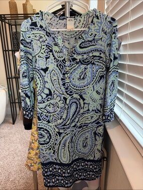 Ali Ra Navy, Light Blue & Mint Paisley Tunic